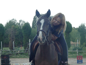 Heidi on He's a Bear her warmblood